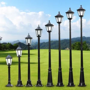 0.8m-4.5m Solar Electric Outdoor Waterproof Courtyard Light Garden Park Lawn Lamp Community Street Light