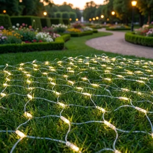 1.5*1.5m IP65 2700K Warm White LED Net Lights Garden Lawn Street Festival Park Tree Decorative Party Lighting Outdoor Christmas