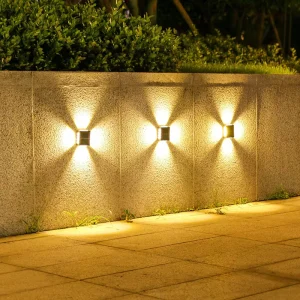 10/12/16led Solar Garden Pathway Lights Waterproof LED Wall Lamps Solar Outdoor Patio Fence Light