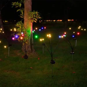 10 Heads IP68 Solar Garden Incandescent Park Light Plug 3V 3500K Warm White Color DMX Firefly Lights PVC