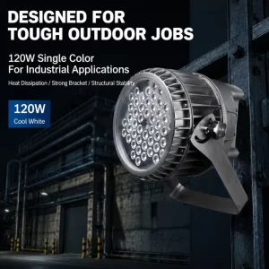 100 120W High Bright Warm White LED Flood Light IP66 Die Cast Aluminum CE RoHS AC85 265V DMX512 Control Outdoor Building 5 Year