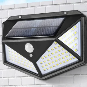 100 LED Outdoor Gate Wireless Lamp Waterproof Garden Solar Light With Motion Sensor Solar Wall Garden Lights