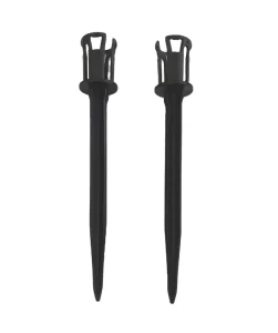 100-Pack 7.5″ Black Plastic Outdoor Lighting Accessories Universal Christmas Light Stakes for C7/C9 Lights on Lawn Patio Paths