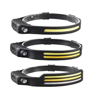 1000 Lumens COB Rechargeable Wide Beam Headlamp with Motion Sensor