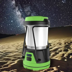 1000LM Rechargeable Camping Lantern with USB Output, Power Bank, Multiple Light Modes, and Hanging Tent Lamp