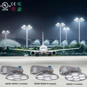 1000W High Mast Light IP66 100000 Hours Lifespan Aluminum Construction Warehouse Outdoor Lighting 5-Year Warranty