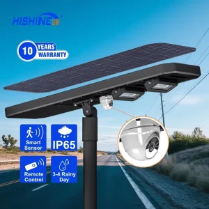 1000W Solar LED Street Light 360° Motion Sensor IP65 10-Year Warranty Aluminum Alloy Construction Outdoor Road/Highway