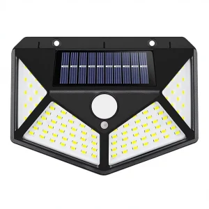 100LED Solar Security Lights Solar Motion Sensor Lights Waterproof Outdoor Lights for Garden Fence Patio Garage