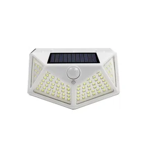 100LEDs Outdoor Solar White Lights with Motion Sensor Bright LED Security Wall Lights for Backyard Garden Fence Patio Front Door