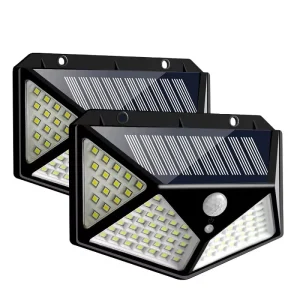 100LEDs Solar Garden Light with Smart Motion Sensor IP65 Waterproof Wide Angle
