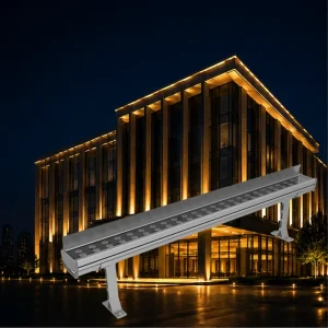 100W 120W DMX512 RGB White CCT IP66 LED Wall Washer Lights with 15-60° Beam Angle for Outdoor Hotel Facade and Landscape Lighting