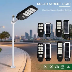 100W 150W 200W 300W ABS IP65 Remote Control Road Solar LED Street Light
