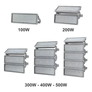 100W 200W 300W 400W 500W Super Bright LED Flood Lights Outdoor IP67 Waterproof Stadium Lights for Garden Stadium Warehouse