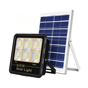 100W 200W 300W Integrated Aluminum+ABS IP67 Waterproof 360 LED Solar Street Light with 4000LM Adjustable for Warehouse