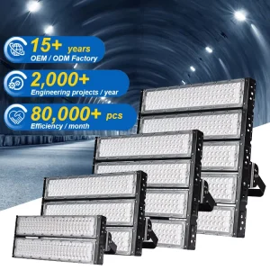100W 200W 500W 1000W Aluminum Dark Grey Black Outdoor IP65 Module High Mast Led Flood Lights for Sport Stadium Football Field