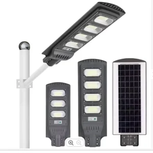 100W 200W Remote Control IP65 Waterproof Custom All in Two Outdoor LED Solar Power Street Light