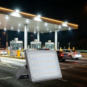 100W IP65 LED Flood Light with PIR Motion Sensor for Outdoor Security Stadium Construction Site Lighting Ultra Thin 120lm W
