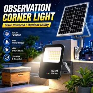100W LED Solar Flood Light Waterproof IP66 for Patio Pathway Landscape Garden