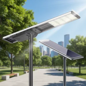 100W Outdoor Solar LED Street Light IP66 Waterproof Monocrystalline Solar Panel Motion Sensor Remote Control 3 Year Warranty