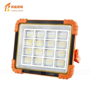 100W Solar Portable Rechargeable LED Strong Light IP66 Garden Outdoor Emergency Use