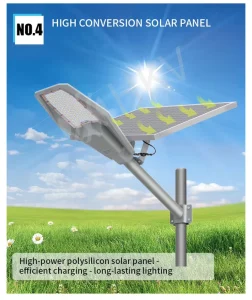 100W Split Solar Street Light with 40W Panel and 30AH Battery