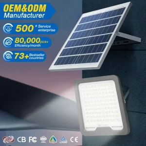100w 200w 300w 400w 500w Outdoor Waterproof IP65 Glass Garden Lamp Led Solar Flood Light