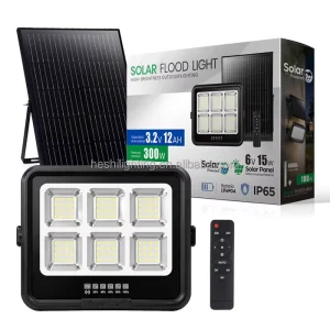 100w 200w 300w 400w 500w Solar Flood Lamp Outdoor 120Lm/W SMD 2835 Led Solar Powered Floodlight with Glass Lens