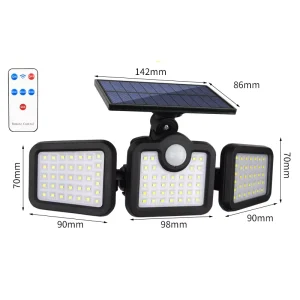 108LED Cold White Light Garden Lighting Outdoor Decoration Garden Courtyard Home Waterproof Solar Wall Light for Garden