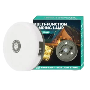 10M LED Strip Camping Light USB Rechargeable Dimmable Warm White & RGB Outdoor Tent Garden Party Atmosphere Camping Light