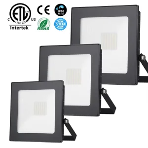 10W 200W IP65 LED Flood Lights for Outdoor Stadium Use with 120 Beam Angle 3000K 6500K Color Temp & 2 Year Warranty