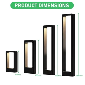 10W LED Bollard Garden Lights Rectangle Outdoor Landscape Lighting 12V 24V 110V 220V Decorative Lawn Yard Light