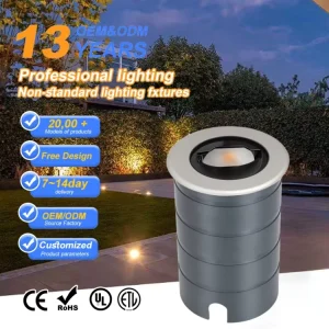 10W LED Inground Light Underground Lamp with IP67 Waterproof 304 Stainless Steel Polarized Light Support Customization