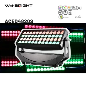 1100W RGBW 4-in-1 Aluminum IP65 Outdoor LED Wash Wall Washer Beam Cyclorama Stage Light DMX512 for DJ Disco Concert Use