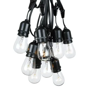 110V 220V Party Outdoor Holiday String Lights 48FT With 15pcs Dropped Sockets Wedding Festoon Lights S14 LED Bulbs