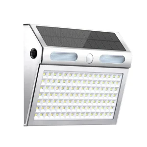 112 LED Solar Stainless Steel Motion Sensor Security Lights IP65 Waterproof for Garden Outdoor Use