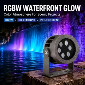 12/15/18/24W DMX512 High Bright CRI90 LED Flood Light RGB Single Color IP66 Anti-Glare Aluminum Dimmable 5Y Architectural Facade