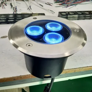 12-24V DC 3*8W IP67 DMX Programmable RGBW 4 in 1 LED Underground Light