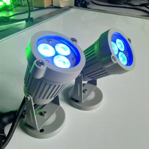 12-24V DC 9W IP65 DMX RGB LED Garden Light with Spike App Remote Control