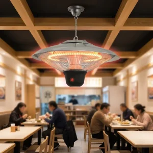 1200W/1500W Ceiling-Mount Infrared Hanging Heater for Outdoor Food Stall and Catering Space