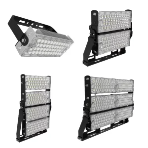 1200W Modular LED Flood Light Outdoor Waterproof Stadium Lighting Adjustable Bracket SMD Led Reflector for Sports Field IP66