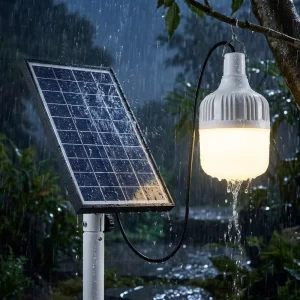 120W IP66 Solar LED Bulb 3 Color Mode Emergency Light High Brightness 97 LEDs 360 Beam Angle Portable Outdoor Lantern