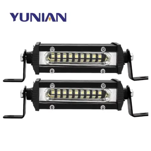 12V/24V 27 W Car LED Work Light Bar 27W LED Pod 3030 LED Flood Light Headlight Waterproof for Car Truck 4×4 SUV ATV Marine