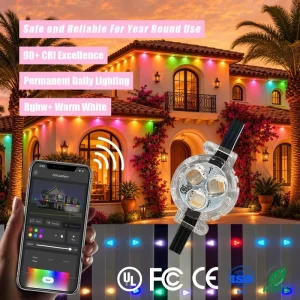 12V 24V 36V IP68 Point Light 300ft 400ft 500ft Permanent Led Outdoor Christmas Lighting For Outside House
