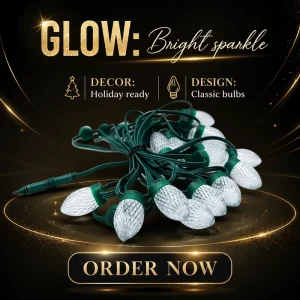12V C9 RGB Pixel LED Christmas Decorations Lights with FW1903 IC Waterproof IP65 Outdoor Landscape Holiday String Bulbs