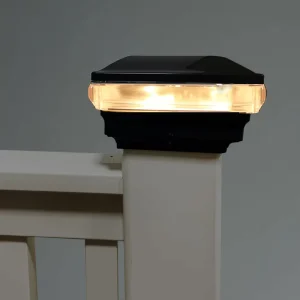 12V Post Black Fence LED Outdoor IP44 Waterproof Lights Electric Power Decorative Landscape Plastic Warm White 3000K Garden