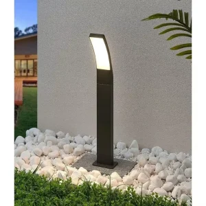 12W AC LED Waterproof IP65 Lawn Lights for Garden Landscape Black Aluminum PC Warm White