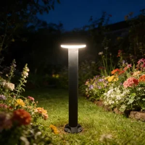 12W Aluminum Outdoor LED Bollards Lights IP65 Garden Lawn Pathway Lights for Landscape Courtyard Villa Grassland Road AC Power