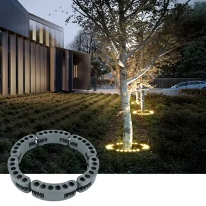 12W Black LED Solar Hug Tree Light Solar Hold Column Lamp Ring Garden Led Spot Light Ip65 Outdoor Landscape Spotlight