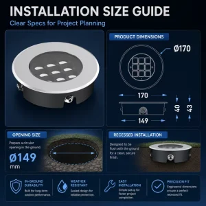 12W DC24V Customized Adjustable Beam Angle LED Buried Light IP67 for Zoo Retaining Wall Washer