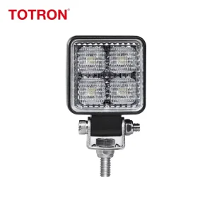 12W Flood Beam Square Water Proof LED Working Light for Excavator Bulldozer